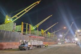 Le Port d'Annaba traite simultanément deux navires pour l'exportation de plus de 38 000 tonnes de ciment blanc